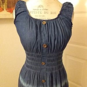 DENIM LIKE LONG DRESS